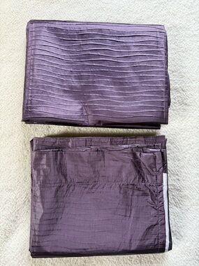 Bed Bath & Beyond Purple Ribbed Textured Curtain Panels Set of 2
